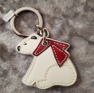 Coach polar bear keychain